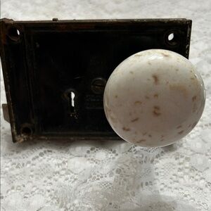 Vintage White Porcelain Door Knob